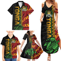 Personalised Tonga Emancipation Day Family Matching Summer Maxi Dress and Hawaiian Shirt Puleanga Fakatui O Since 1970 LT9 - Polynesian Pride