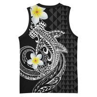 Aloha Hammerhead Shark Basketball Jersey Black Hawaiian Kakau Tribal Tattoo LT9 - Polynesian Pride
