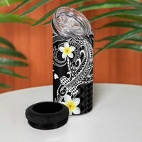 Aloha Hammerhead Shark 4 in 1 Can Cooler Tumbler Black Hawaiian Kakau Tribal Tattoo LT9 - Polynesian Pride