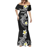 Aloha Hammerhead Shark Mermaid Dress Black Hawaiian Kakau Tribal Tattoo LT9 - Polynesian Pride