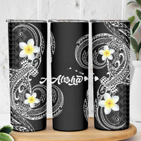 Aloha Hammerhead Shark Skinny Tumbler Black Hawaiian Kakau Tribal Tattoo LT9 - Polynesian Pride