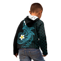 Aloha Hammerhead Shark Kid Hoodie Calypso Hawaiian Kakau Tribal Tattoo LT9 - Polynesian Pride