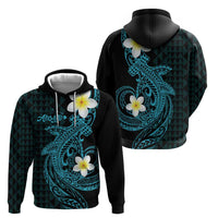 Aloha Hammerhead Shark Zip Hoodie Calypso Hawaiian Kakau Tribal Tattoo LT9 - Polynesian Pride