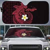 Aloha Hammerhead Shark Auto Sun Shade Feverish Pink Hawaiian Kakau Tribal Tattoo LT9 Pink - Polynesian Pride