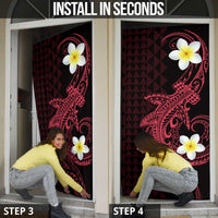 Aloha Hammerhead Shark Door Cover Feverish Pink Hawaiian Kakau Tribal Tattoo LT9 - Polynesian Pride