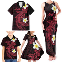 Aloha Hammerhead Shark Family Matching Tank Maxi Dress and Hawaiian Shirt Feverish Pink Hawaiian Kakau Tribal Tattoo LT9 - Polynesian Pride