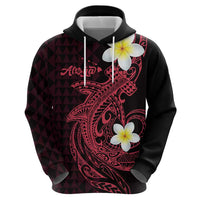 Aloha Hammerhead Shark Hoodie Feverish Pink Hawaiian Kakau Tribal Tattoo LT9 - Polynesian Pride