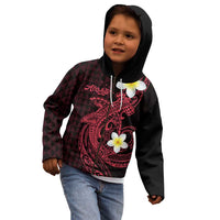 Aloha Hammerhead Shark Kid Hoodie Feverish Pink Hawaiian Kakau Tribal Tattoo LT9 - Polynesian Pride