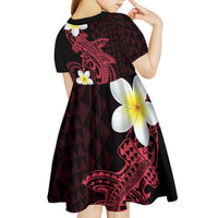 Aloha Hammerhead Shark Kid Short Sleeve Dress Feverish Pink Hawaiian Kakau Tribal Tattoo LT9 - Polynesian Pride