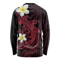 Aloha Hammerhead Shark Long Sleeve Shirt Feverish Pink Hawaiian Kakau Tribal Tattoo LT9 - Polynesian Pride