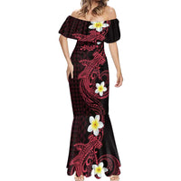 Aloha Hammerhead Shark Mermaid Dress Feverish Pink Hawaiian Kakau Tribal Tattoo LT9 - Polynesian Pride