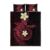 Aloha Hammerhead Shark Quilt Bed Set Feverish Pink Hawaiian Kakau Tribal Tattoo LT9 - Polynesian Pride