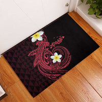 Aloha Hammerhead Shark Rubber Doormat Feverish Pink Hawaiian Kakau Tribal Tattoo LT9 - Polynesian Pride