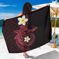 Aloha Hammerhead Shark Sarong Feverish Pink Hawaiian Kakau Tribal Tattoo LT9 One Size 44 x 66 inches Pink - Polynesian Pride