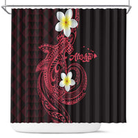 Aloha Hammerhead Shark Shower Curtain Feverish Pink Hawaiian Kakau Tribal Tattoo LT9 Pink - Polynesian Pride
