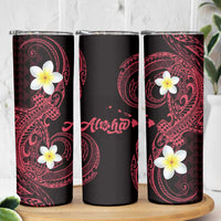 Aloha Hammerhead Shark Skinny Tumbler Feverish Pink Hawaiian Kakau Tribal Tattoo LT9 - Polynesian Pride