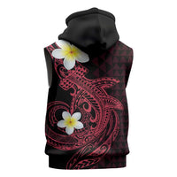 Aloha Hammerhead Shark Sleeveless Zip Hoodie Feverish Pink Hawaiian Kakau Tribal Tattoo LT9 - Polynesian Pride