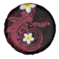 Aloha Hammerhead Shark Spare Tire Cover Feverish Pink Hawaiian Kakau Tribal Tattoo LT9 - Polynesian Pride