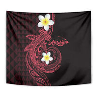 Aloha Hammerhead Shark Tapestry Feverish Pink Hawaiian Kakau Tribal Tattoo LT9 - Polynesian Pride