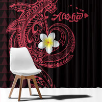 Aloha Hammerhead Shark Window Curtain Feverish Pink Hawaiian Kakau Tribal Tattoo LT9 - Polynesian Pride