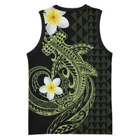 Aloha Hammerhead Shark Basketball Jersey Lime Rickey Hawaiian Kakau Tribal Tattoo LT9 - Polynesian Pride