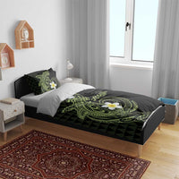 Aloha Hammerhead Shark Bedding Set Lime Rickey Hawaiian Kakau Tribal Tattoo