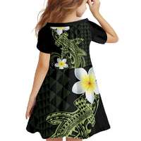 Aloha Hammerhead Shark Family Matching Off Shoulder Maxi Dress and Hawaiian Shirt Lime Rickey Hawaiian Kakau Tribal Tattoo LT9 - Polynesian Pride