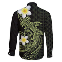 Aloha Hammerhead Shark Family Matching Puletasi and Hawaiian Shirt Lime Rickey Hawaiian Kakau Tribal Tattoo LT9 - Polynesian Pride