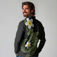 Aloha Hammerhead Shark Long Sleeve Polo Shirt Lime Rickey Hawaiian Kakau Tribal Tattoo LT9 - Polynesian Pride