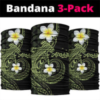 Aloha Hammerhead Shark Neck Gaiter Lime Rickey Hawaiian Kakau Tribal Tattoo - Polynesian Pride