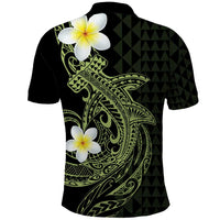 Aloha Hammerhead Shark Polo Shirt Lime Rickey Hawaiian Kakau Tribal Tattoo LT9 - Polynesian Pride