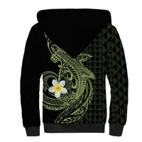 Aloha Hammerhead Shark Sherpa Hoodie Lime Rickey Hawaiian Kakau Tribal Tattoo LT9 - Polynesian Pride