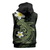 Aloha Hammerhead Shark Sleeveless Hoodie Lime Rickey Hawaiian Kakau Tribal Tattoo LT9 - Polynesian Pride