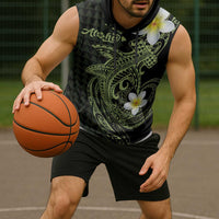 Aloha Hammerhead Shark Sleeveless Hoodie Lime Rickey Hawaiian Kakau Tribal Tattoo LT9 - Polynesian Pride