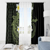 Aloha Hammerhead Shark Window Curtain Lime Rickey Hawaiian Kakau Tribal Tattoo