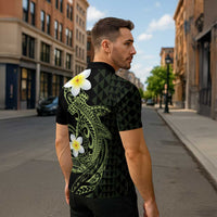 Aloha Hammerhead Shark Zipper Polo Shirt Lime Rickey Hawaiian Kakau Tribal Tattoo LT9 - Polynesian Pride