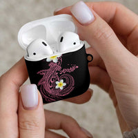 Aloha Hammerhead Shark AirPods Case Vivacious Pink Hawaiian Kakau Tribal Tattoo - Polynesian Pride