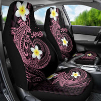 Aloha Hammerhead Shark Car Seat Cover Vivacious Pink Hawaiian Kakau Tribal Tattoo LT9 - Polynesian Pride