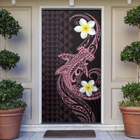 Aloha Hammerhead Shark Door Cover Vivacious Pink Hawaiian Kakau Tribal Tattoo LT9 Pink - Polynesian Pride