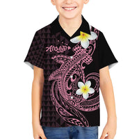 Aloha Hammerhead Shark Hawaiian Shirt Vivacious Pink Hawaiian Kakau Tribal Tattoo LT9 - Polynesian Pride
