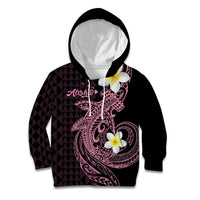Aloha Hammerhead Shark Kid Hoodie Vivacious Pink Hawaiian Kakau Tribal Tattoo LT9 Hoodie Pink - Polynesian Pride
