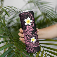 Aloha Hammerhead Shark Skinny Tumbler Vivacious Pink Hawaiian Kakau Tribal Tattoo LT9 - Polynesian Pride