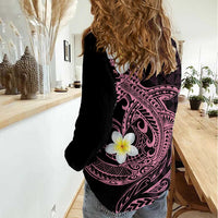 Aloha Hammerhead Shark Women Casual Shirt Vivacious Pink Hawaiian Kakau Tribal Tattoo LT9 - Polynesian Pride