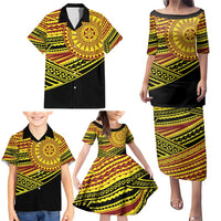 Personalised Tonga Ha apai High School Family Matching Puletasi and Hawaiian Shirt Ngatu Fonulei Pattern LT9 - Polynesian Pride