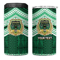 Personalised Tonga Saineha High School 4 in 1 Can Cooler Tumbler Polynesian Ngatu Tribal LT9 One Size: 16 oz Green - Polynesian Pride
