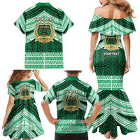 Personalised Tonga Saineha High School Family Matching Mermaid Dress and Hawaiian Shirt Polynesian Ngatu Tribal LT9 - Polynesian Pride