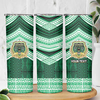 Personalised Tonga Saineha High School Skinny Tumbler Polynesian Ngatu Tribal LT9 - Polynesian Pride
