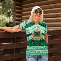 Personalised Tonga Saineha High School Women Polo Shirt Polynesian Ngatu Tribal LT9 - Polynesian Pride
