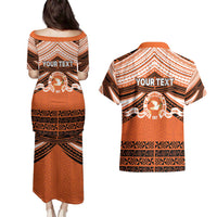Personalised Tonga Tailulu College Couples Matching Puletasi and Hawaiian Shirt Polynesian Ngatu Tribal LT9 - Polynesian Pride
