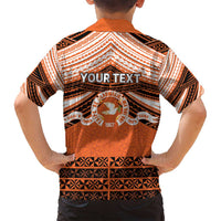 Personalised Tonga Tailulu College Family Matching Off Shoulder Short Dress and Hawaiian Shirt Polynesian Ngatu Tribal LT9 - Polynesian Pride